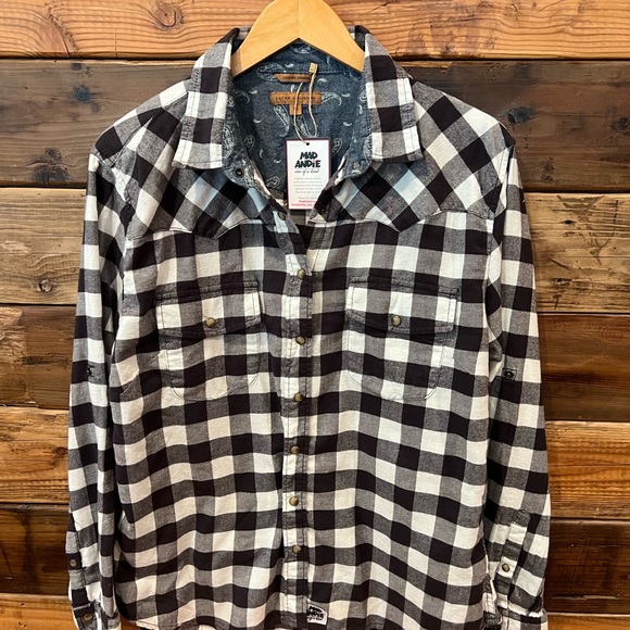 AC/DC “Dirty Deeds…” One-of-a-Kind Jachs Girlfriend MadAndie Custom Flannel - Picture 2 of 5